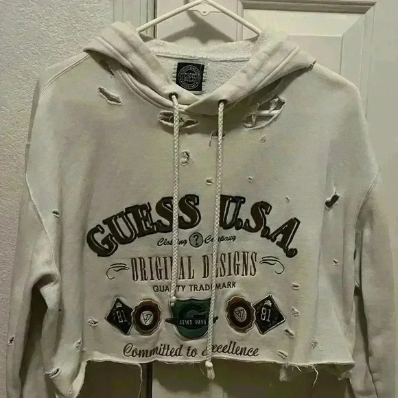 Guess USA VINTAGE DISTRESSED HOODIE - Picture 4 of 5